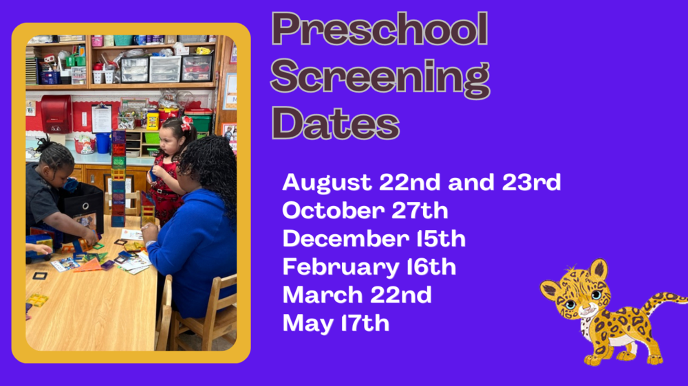 Preschool Screening Dates